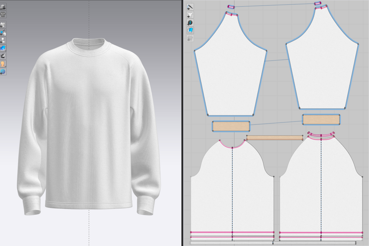 Men's Oversized Raglan Full Sleeve T-shirt 3d Model Marvelous Designer-Clo3d-fbx-obj-Zprj