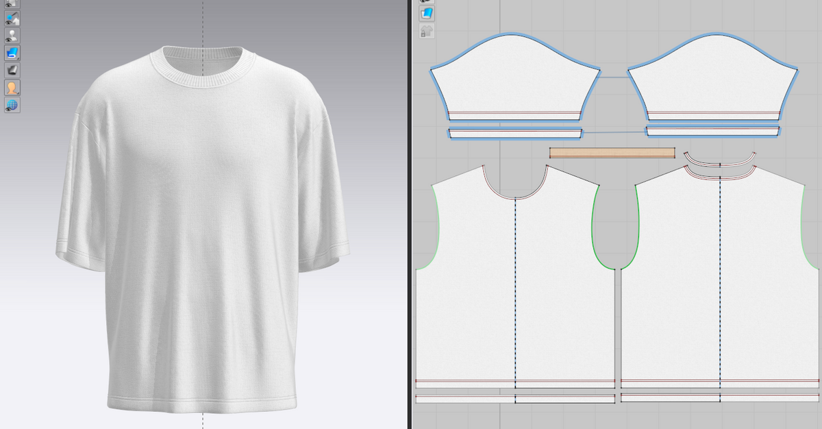 Men's Oversized T-shirt 3d Model Marvelous Designer-Clo3d-fbx-obj-Zprj