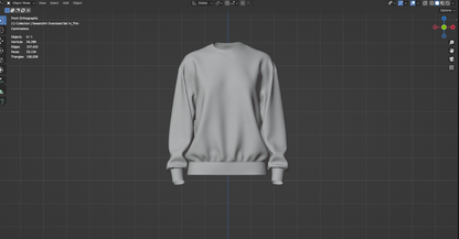 Women's Sweatshirt Oversized Set In 3d Model Marvelous Designer-Clo3d-fbx-obj-Zprj