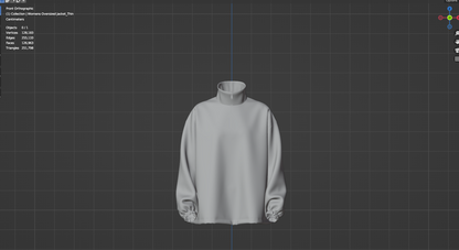 Women's Oversized Jacket 3d Model Marvelous Designer-Clo3d-fbx-obj-Zprj
