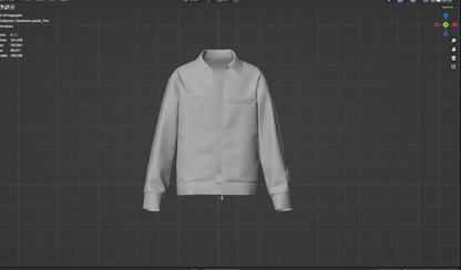 Men's Skeleoton Jacket 3d Model Marvelous Designer-Clo3d-fbx-obj-Zprj