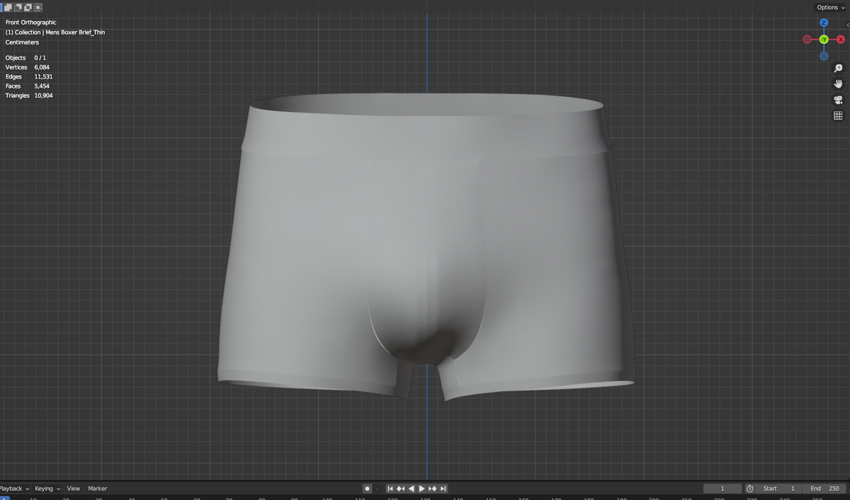 Men's Boxer Brief 3d Model Marvelous Designer-Clo3d-fbx-obj-Zprj