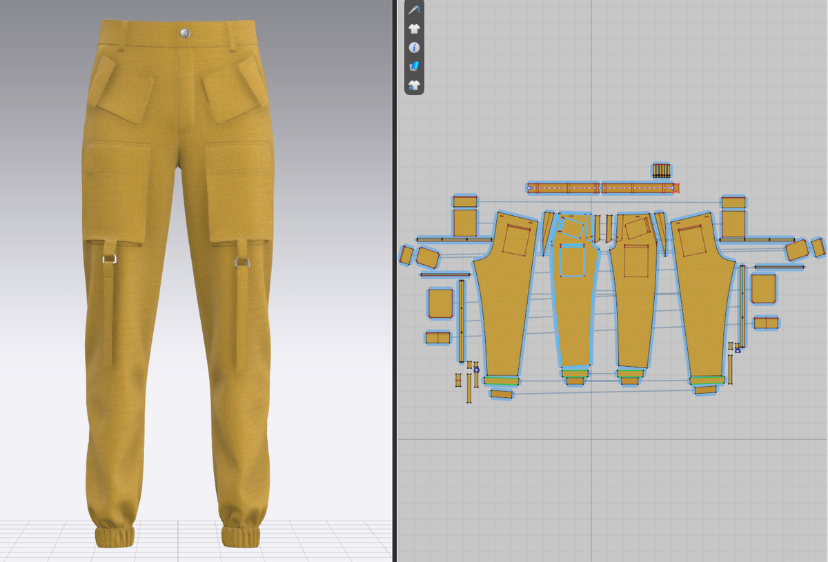 Men's Cargo Track Pant 3d Model Marvelous Designer-Clo3d-fbx-obj-Zprj