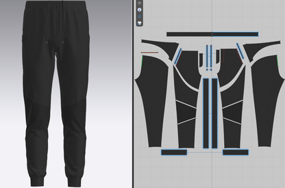 Men's Nylon Jogger 3d Model Marvelous Designer-Clo3d-fbx-obj-Zprj