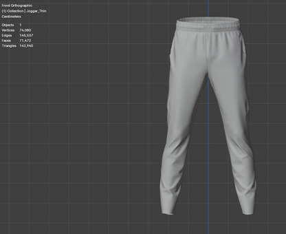 Men's Jogger 3d Model Marvelous Designer-Clo3d-fbx-obj-Zprj