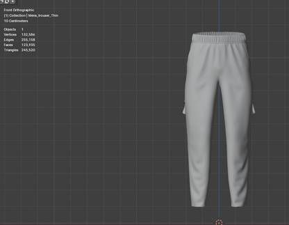 Male Trouser 3d Model Marvelous Designer-Clo3d-fbx-obj-Zprj