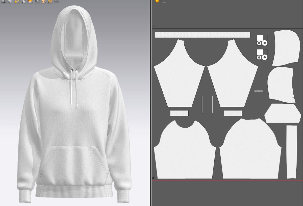Women Raglan Sleeve Hoodies 3d Model Marvelous Designer-Clo3d-fbx-obj-Zprj