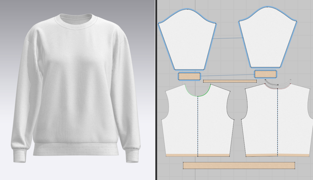 Women's Loose fit Sweatshirt 3d Model Marvelous Designer-Clo3d-fbx-obj-Zprj