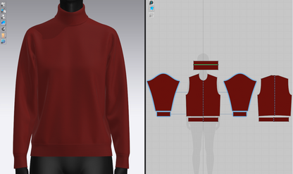 Female High Neck Sweater 3d Model Marvelous Designer-Clo3d-fbx-obj-Zprj