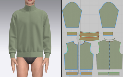 Male Jacket 3d Model Marvelous Designer-Clo3d-fbx-obj-Zprj