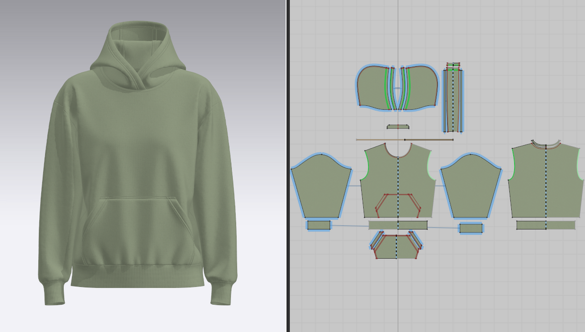 Women's Loose Fit Set-In Sleeve Hoodie 3d Model Marvelous Designer-Clo3d-fbx-obj-Zprj