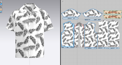 Men's Short Sleeve Shirt 3d Model Marvelous Designer-Clo3d-fbx-obj-Zprj