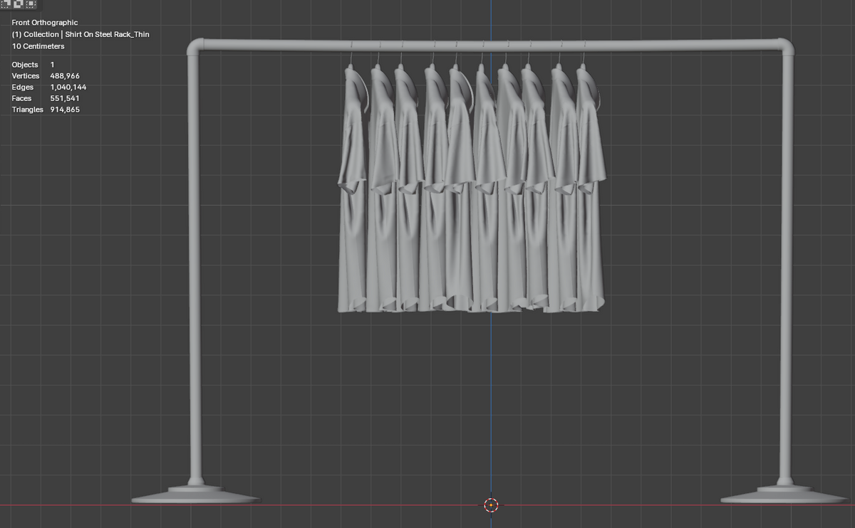 Shirt On Steel Hanger 3d Model Marvelous Designer-Clo3d-fbx-obj-Zprj