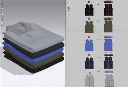 Polos Folded 3d Model Marvelous Designer-Clo3d-fbx-obj-Zprj
