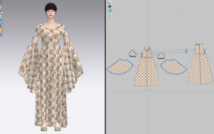 Elf Dress 3d Model Marvelous Designer-Clo3d-fbx-obj-Zprj