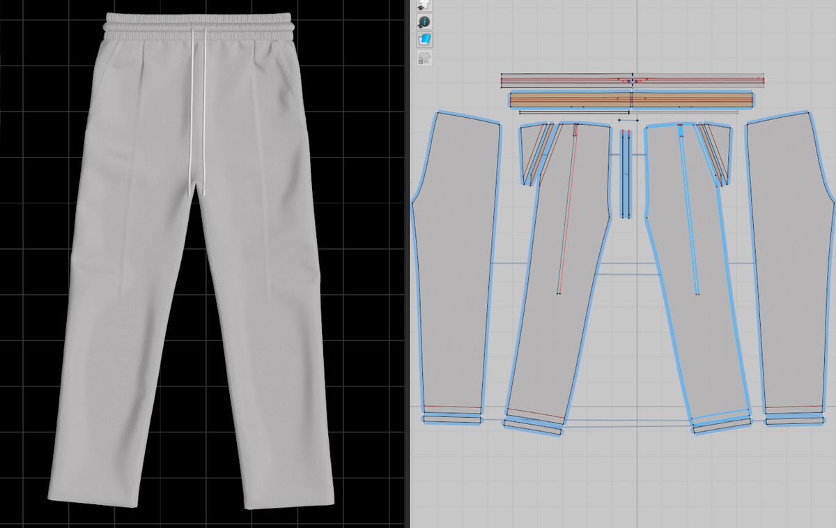 Military Wool Wide Leg Pant 3d Model Marvelous Designer-Clo3d-fbx-obj-Zprj