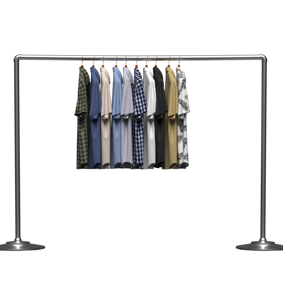 Shirt On Steel Hanger 3d Model Marvelous Designer-Clo3d-fbx-obj-Zprj