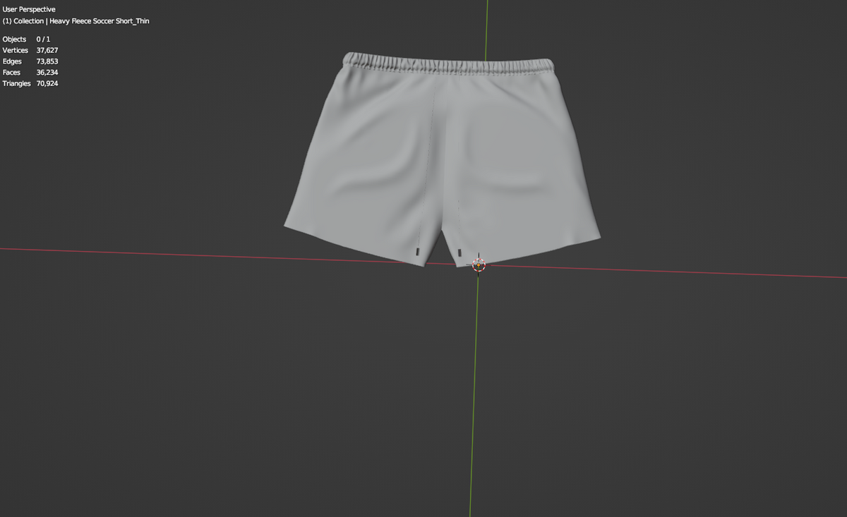 Heavy Fleece Soccer Short 3d Model Marvelous Designer-Clo3d-fbx-obj-Zprj
