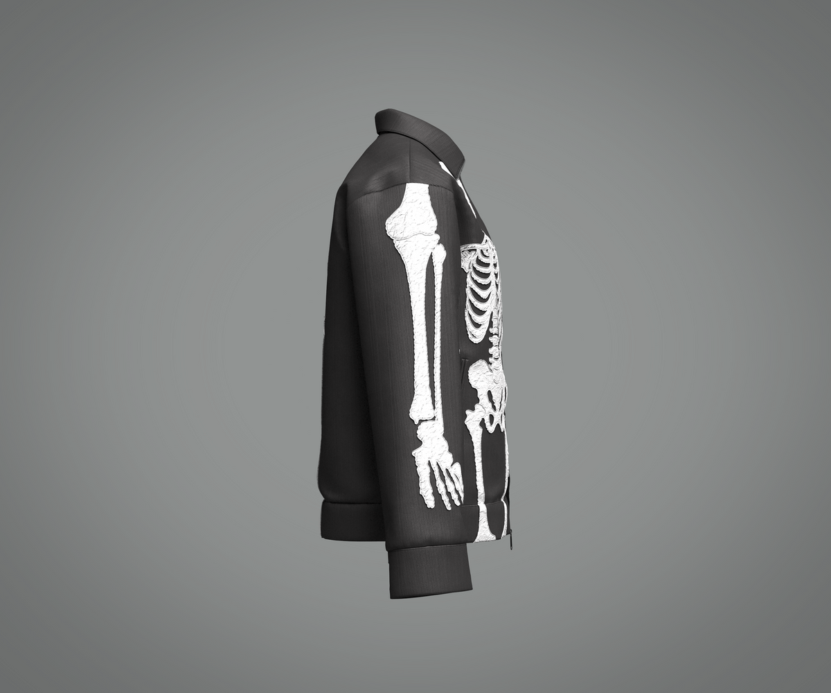 Men's Skeleoton Jacket 3d Model Marvelous Designer-Clo3d-fbx-obj-Zprj