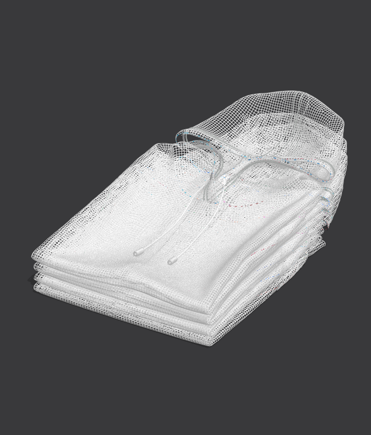 Folded 4 Pile Hoodie 3d Model Marvelous Designer-Clo3d-fbx-obj-Zprj
