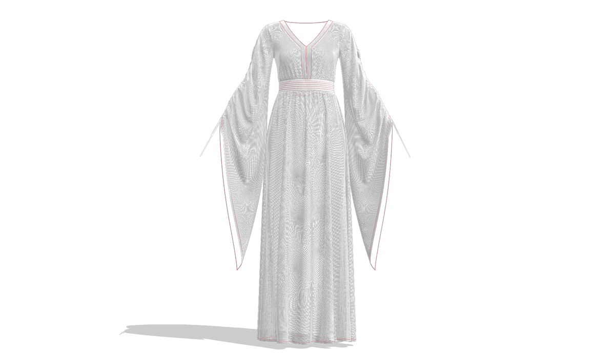 Elf Dress 2 3d Model Marvelous Designer-Clo3d-fbx-obj-Zprj