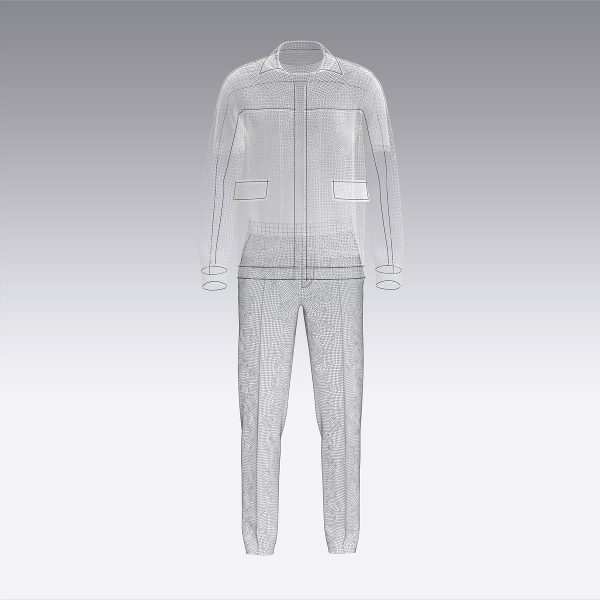 Male Jacket and pant outfit 3d Model Marvelous Designer-Clo3d-fbx-obj-Zprj