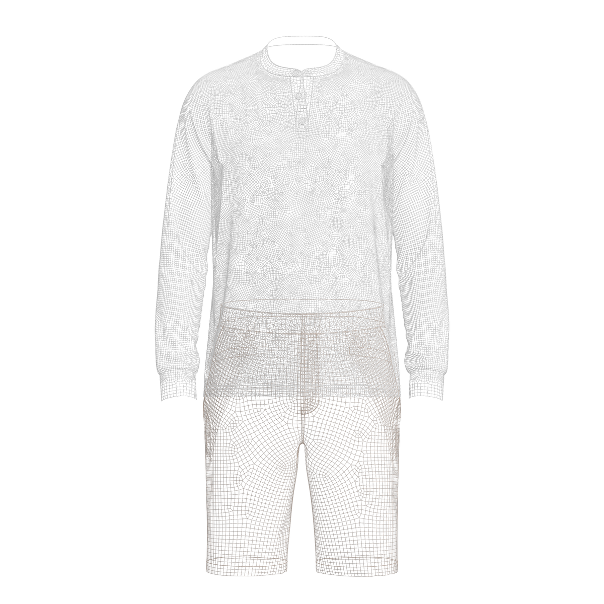 Men's Jersey and Shorts Outfit 3d Model Marvelous Designer-Clo3d-fbx-obj-Zprj