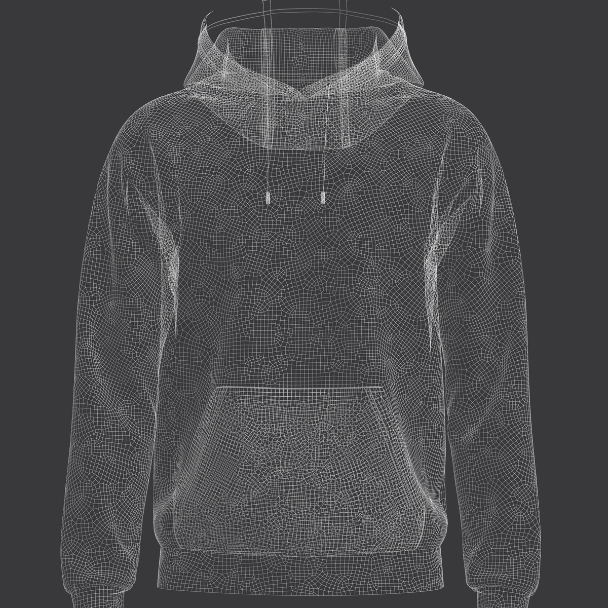 Men Hoodie 3d Model Marvelous Designer-Clo3d-fbx-obj-Zprj