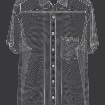 Men Loose Fit Half Slv Shirt On Hanger 3d Model Marvelous Designer-Clo3d-fbx-obj-Zprj