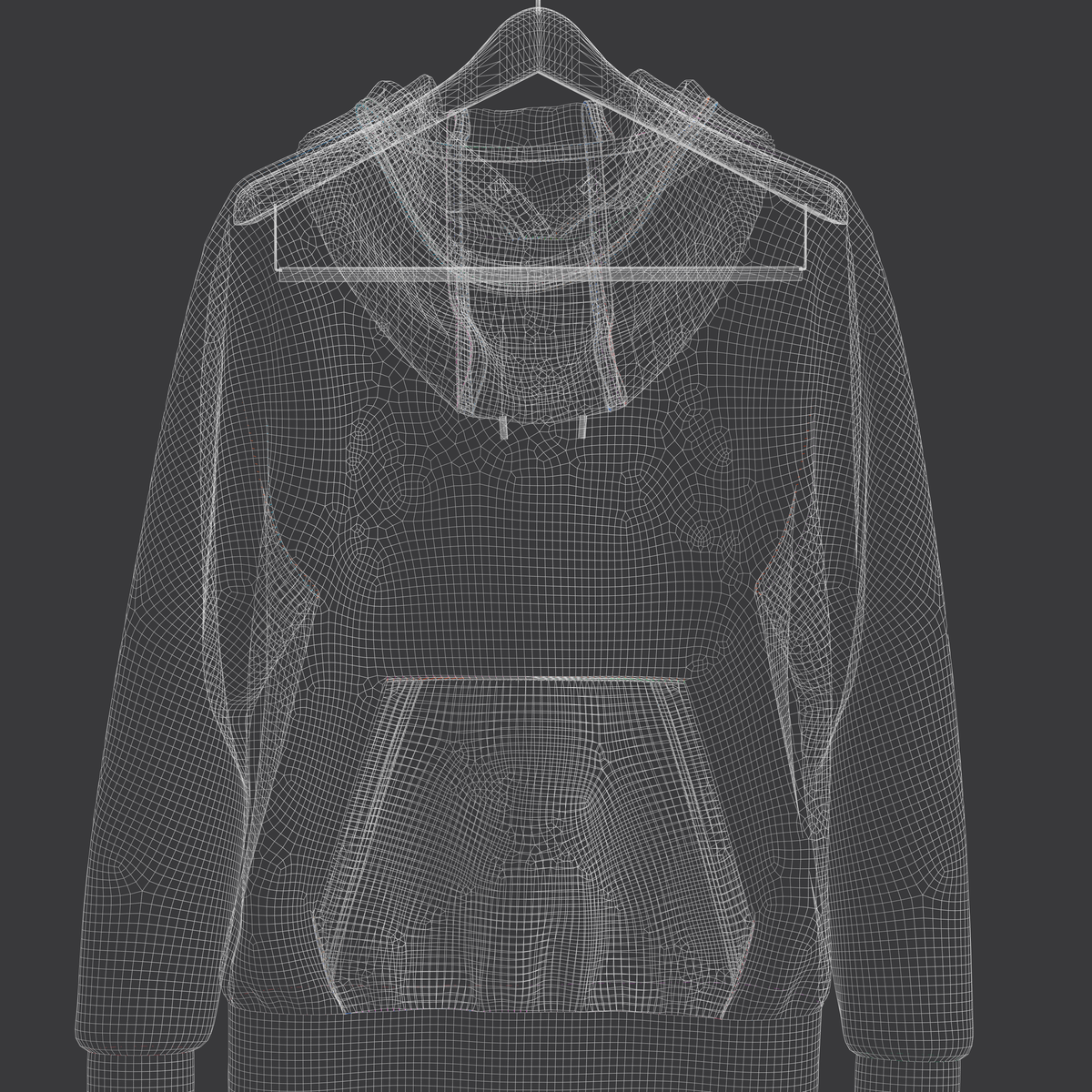 Men's Front Zip Hoodie_Hanged 3d Model Marvelous Designer-Clo3d-fbx-obj-Zprj