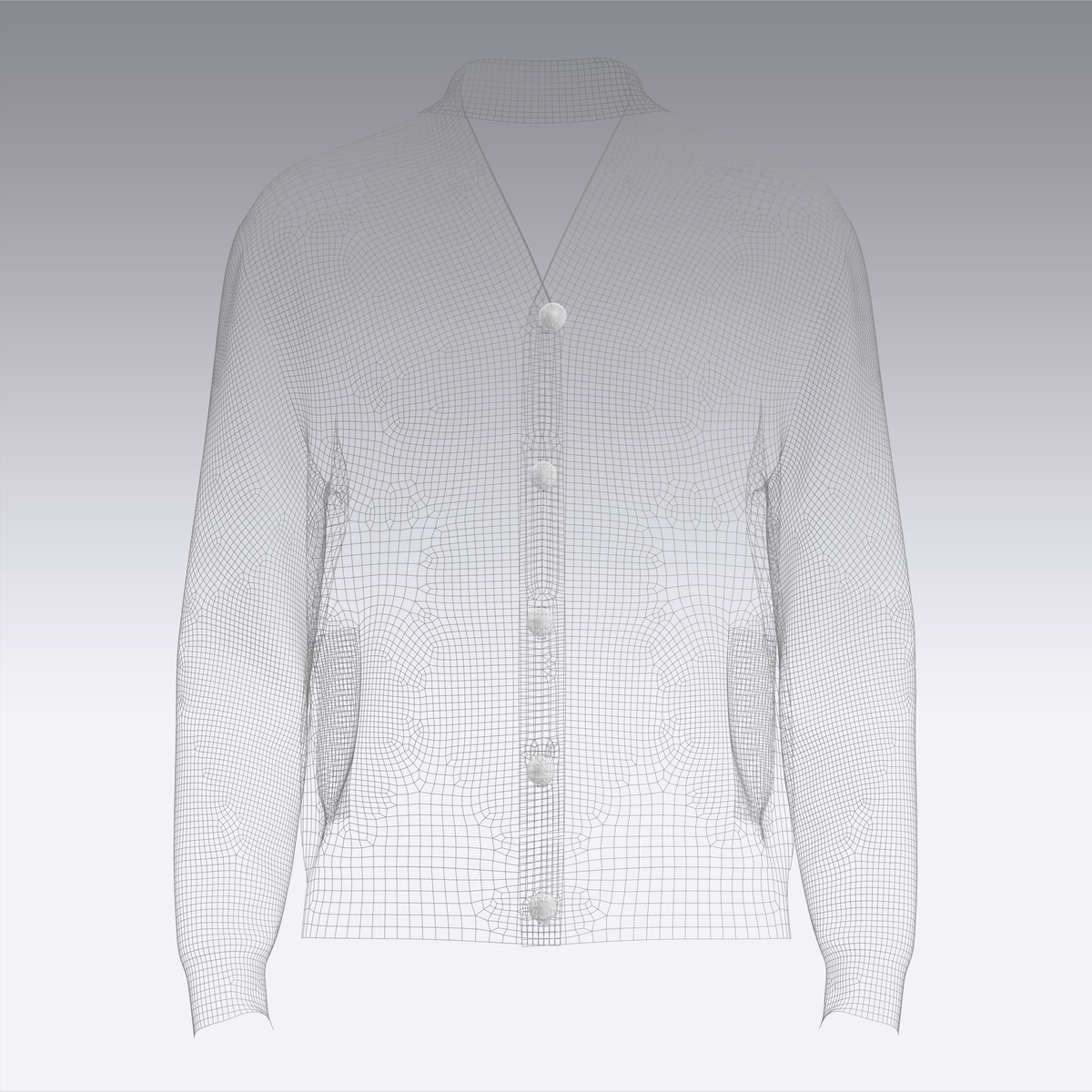 Men sweaters Cardigans 3d Model Marvelous Designer-Clo3d-fbx-obj-Zprj