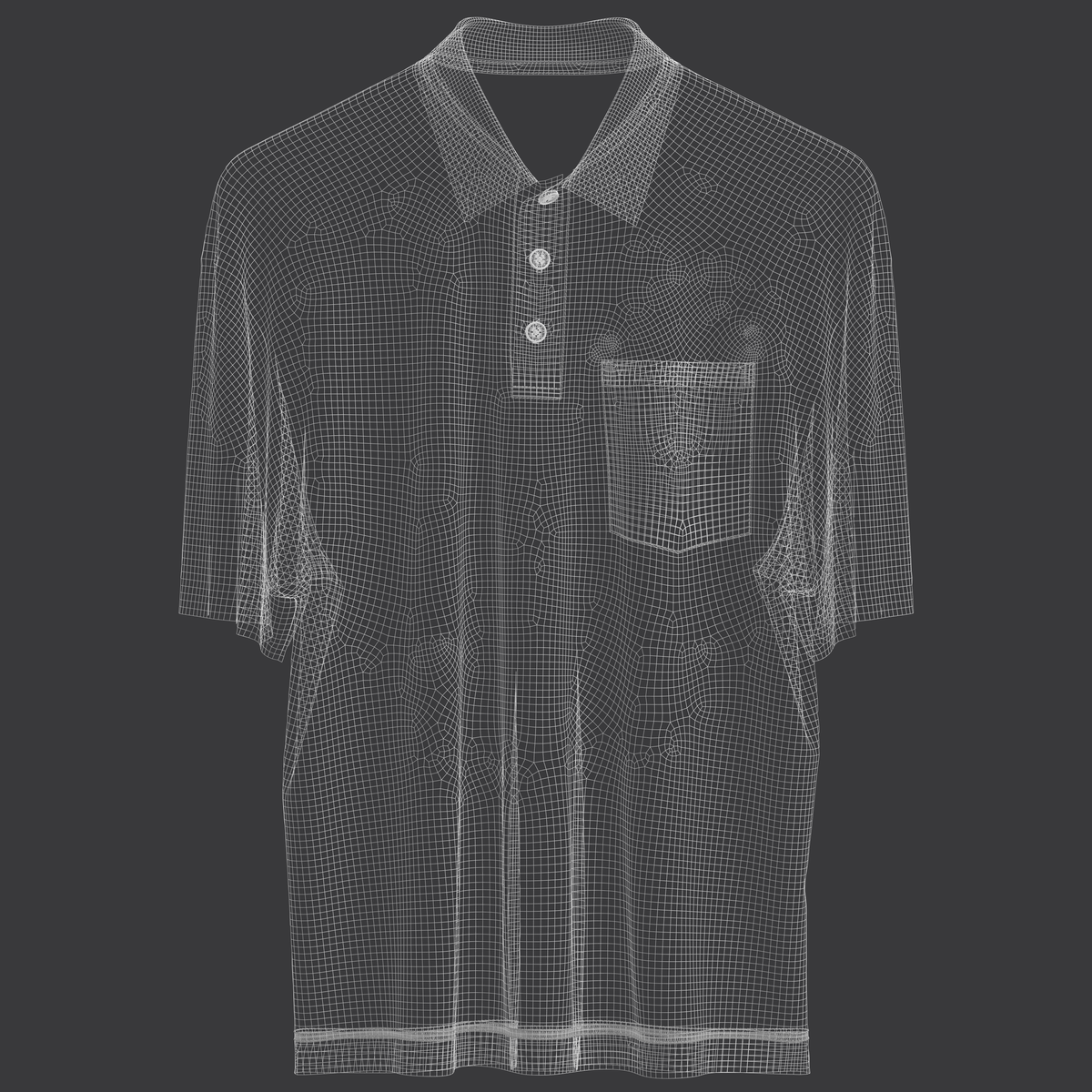 Polo on Hanger 3d Model Marvelous Designer-Clo3d-fbx-obj-Zprj