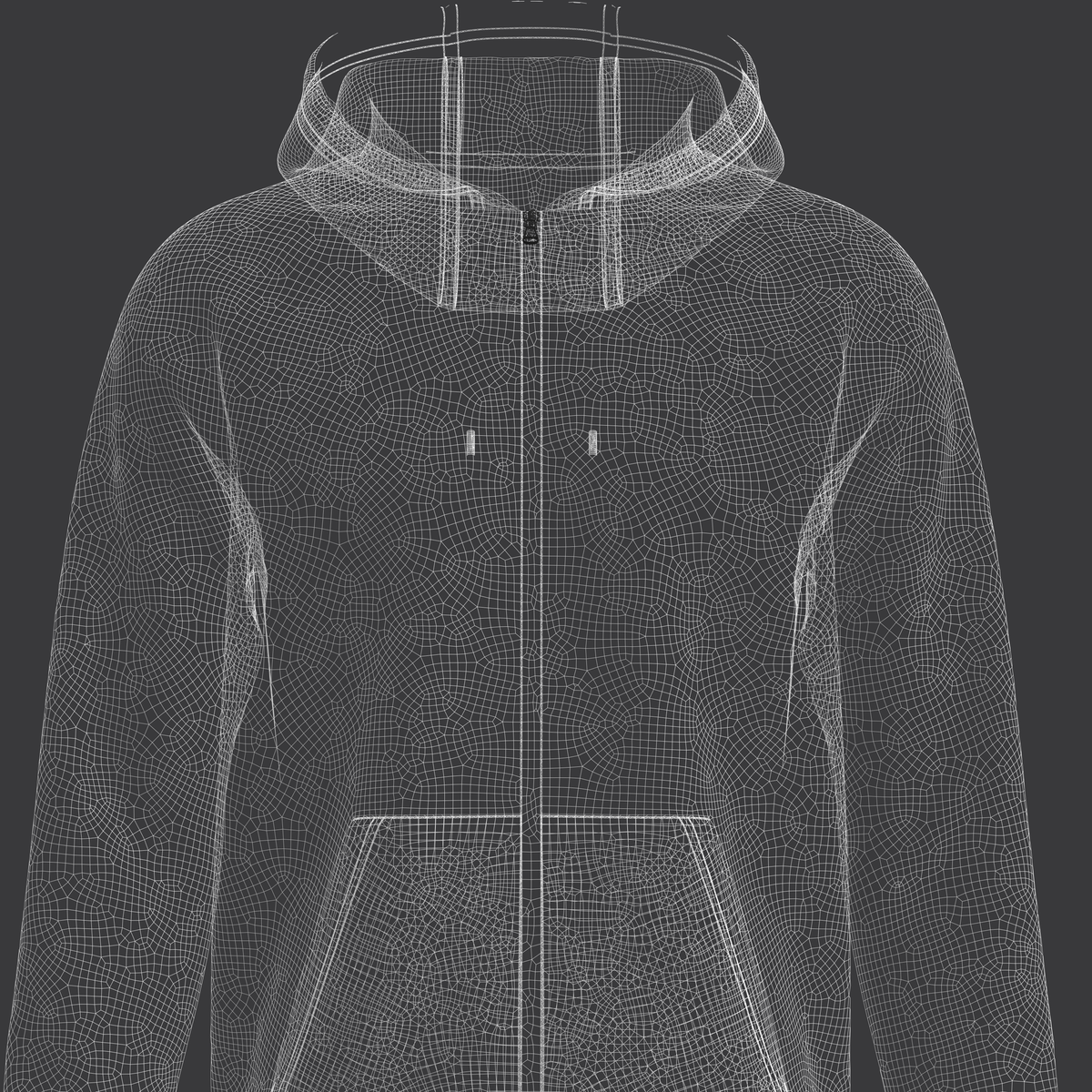 Men's Hoodie 3d Model Marvelous Designer-Clo3d-fbx-obj-Zprj