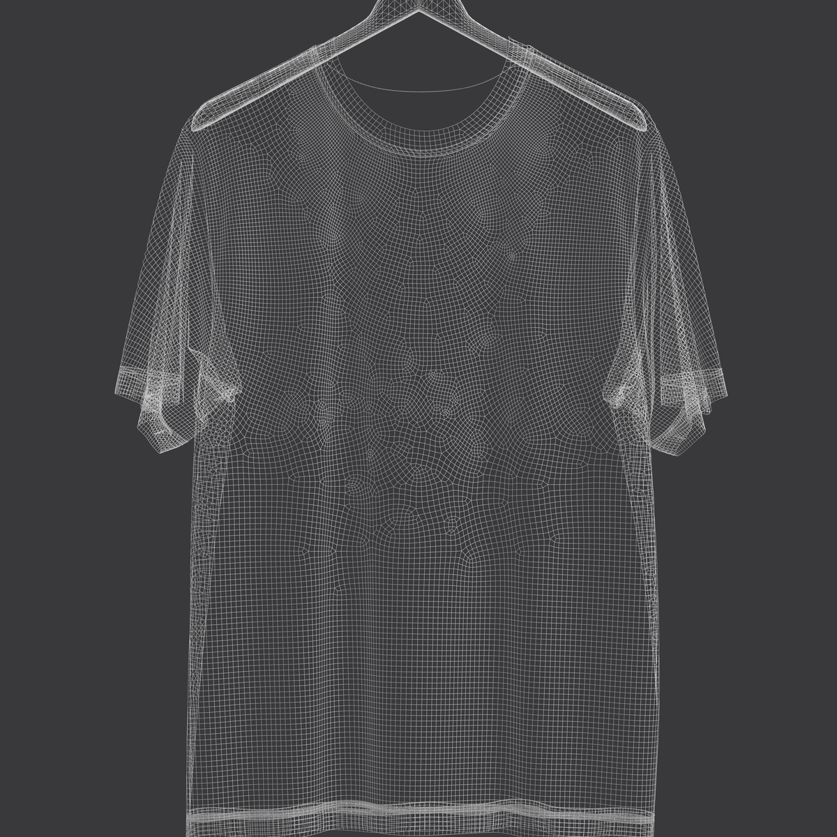 T-shirt on Hanger 3d Model Marvelous Designer-Clo3d-fbx-obj-Zprj