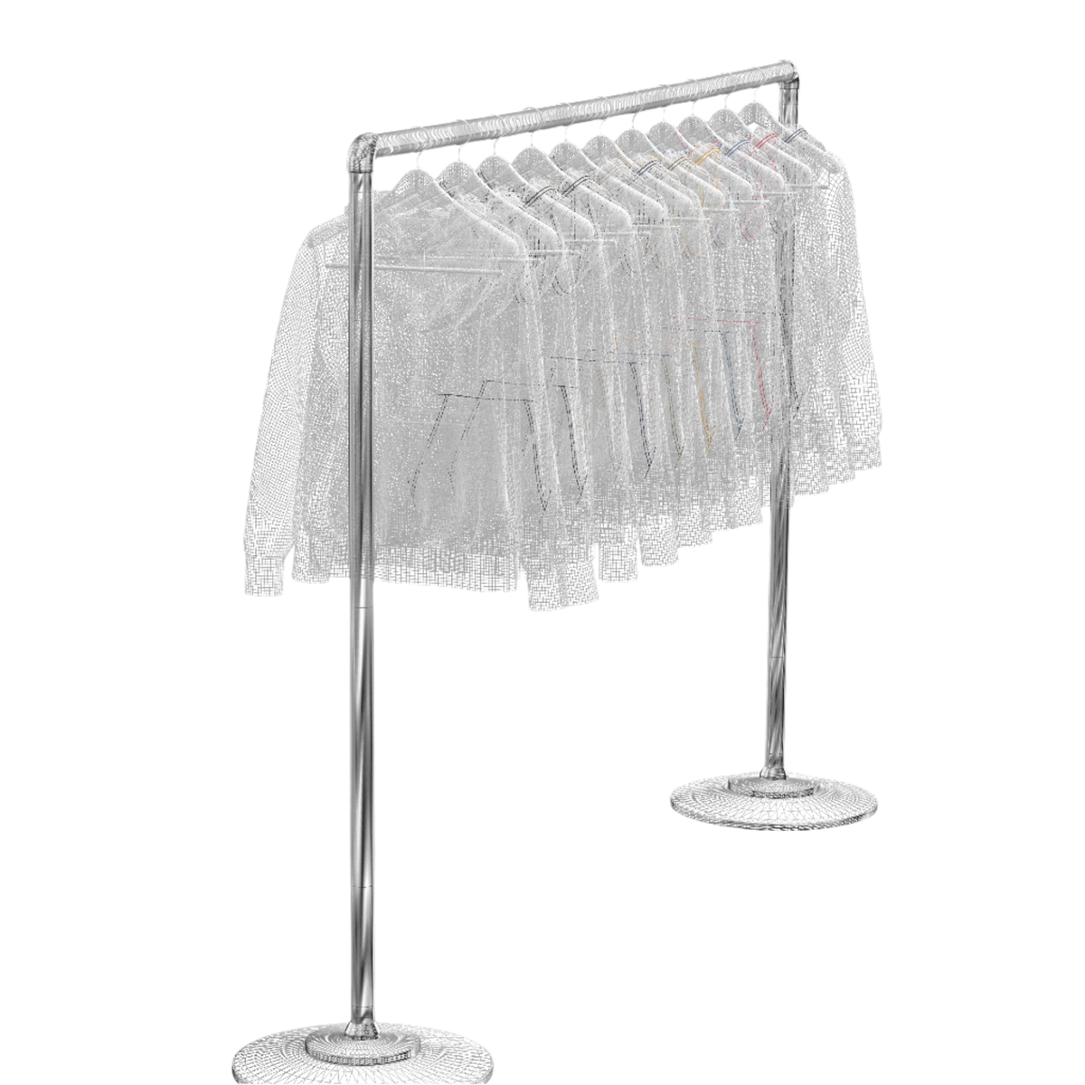 Hoodie On Steel Rack 3d Model Marvelous Designer-Clo3d-fbx-obj-Zprj
