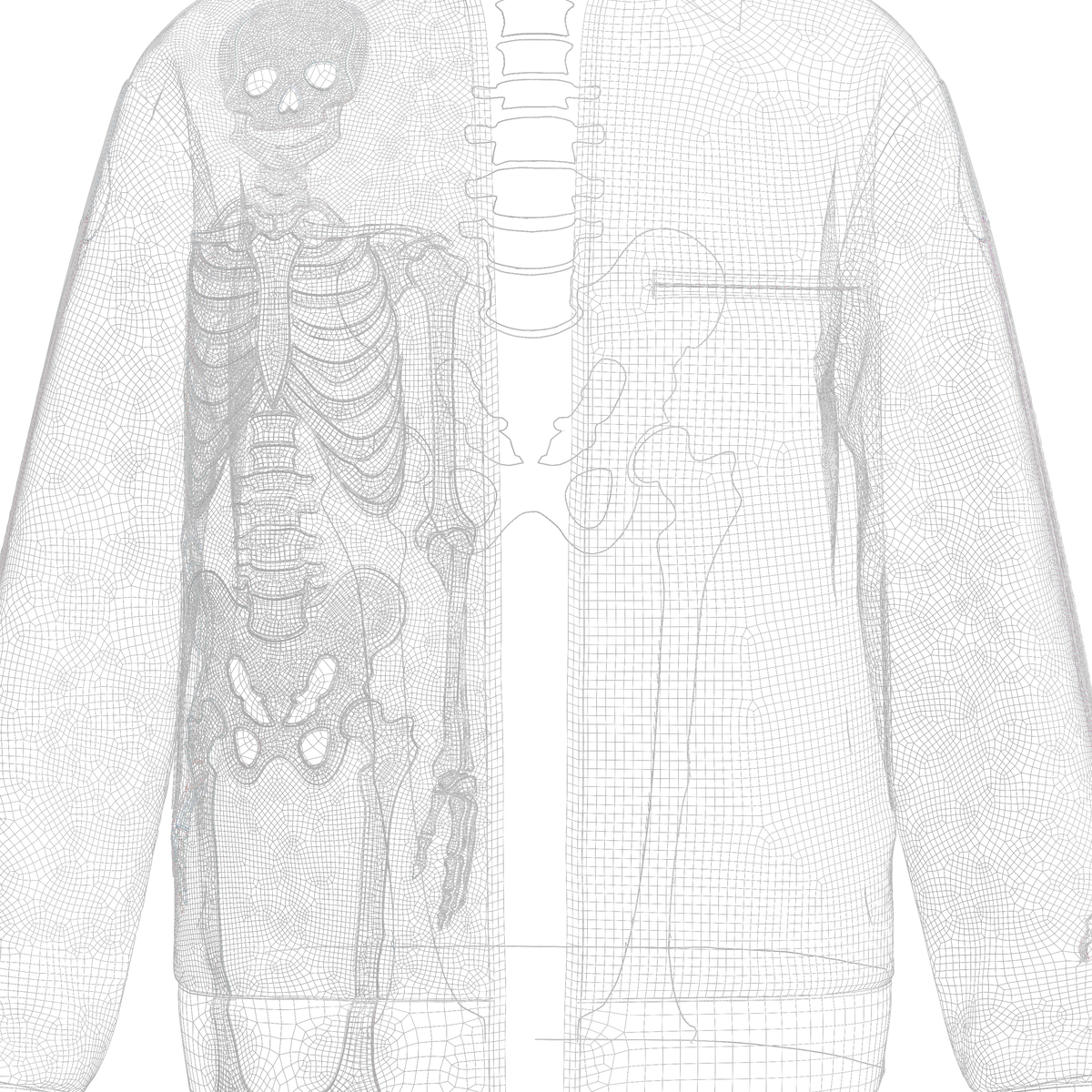 Men's Skeleoton Jacket 3d Model Marvelous Designer-Clo3d-fbx-obj-Zprj