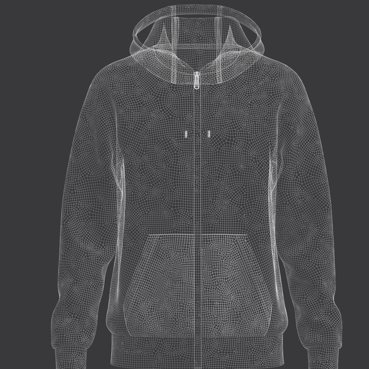 Male Hoodie 3d Model Marvelous Designer-Clo3d-fbx-obj-Zprj