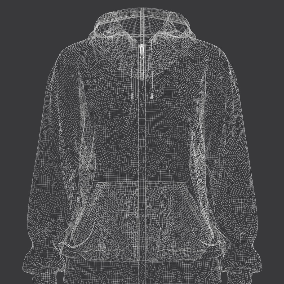 Women's Oversized Hoodie Set in Zip And Pocket 3d Model Marvelous Designer-Clo3d-fbx-obj-Zprj