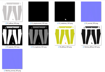 Fleece Sweatpant 3d Model Marvelous Designer-Clo3d-fbx-obj-Zprj