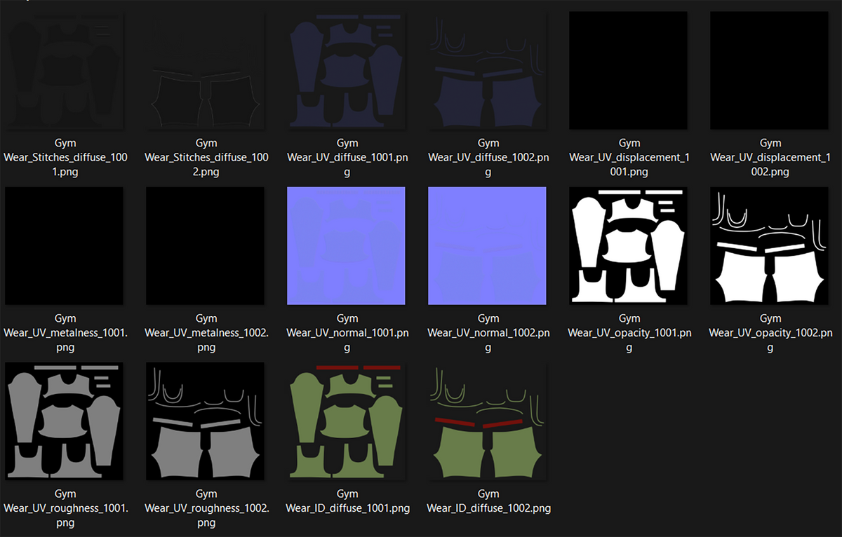 Gym Wear 3d Model Marvelous Designer-Clo3d-fbx-obj-Zprj