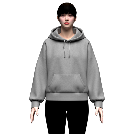 Women Oversized Hoodie 3d Model Marvelous Designer-Clo3d-fbx-obj-Zprj