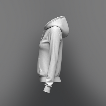 Women's Hoodie 3d Model Marvelous Designer-Clo3d-fbx-obj-Zprj