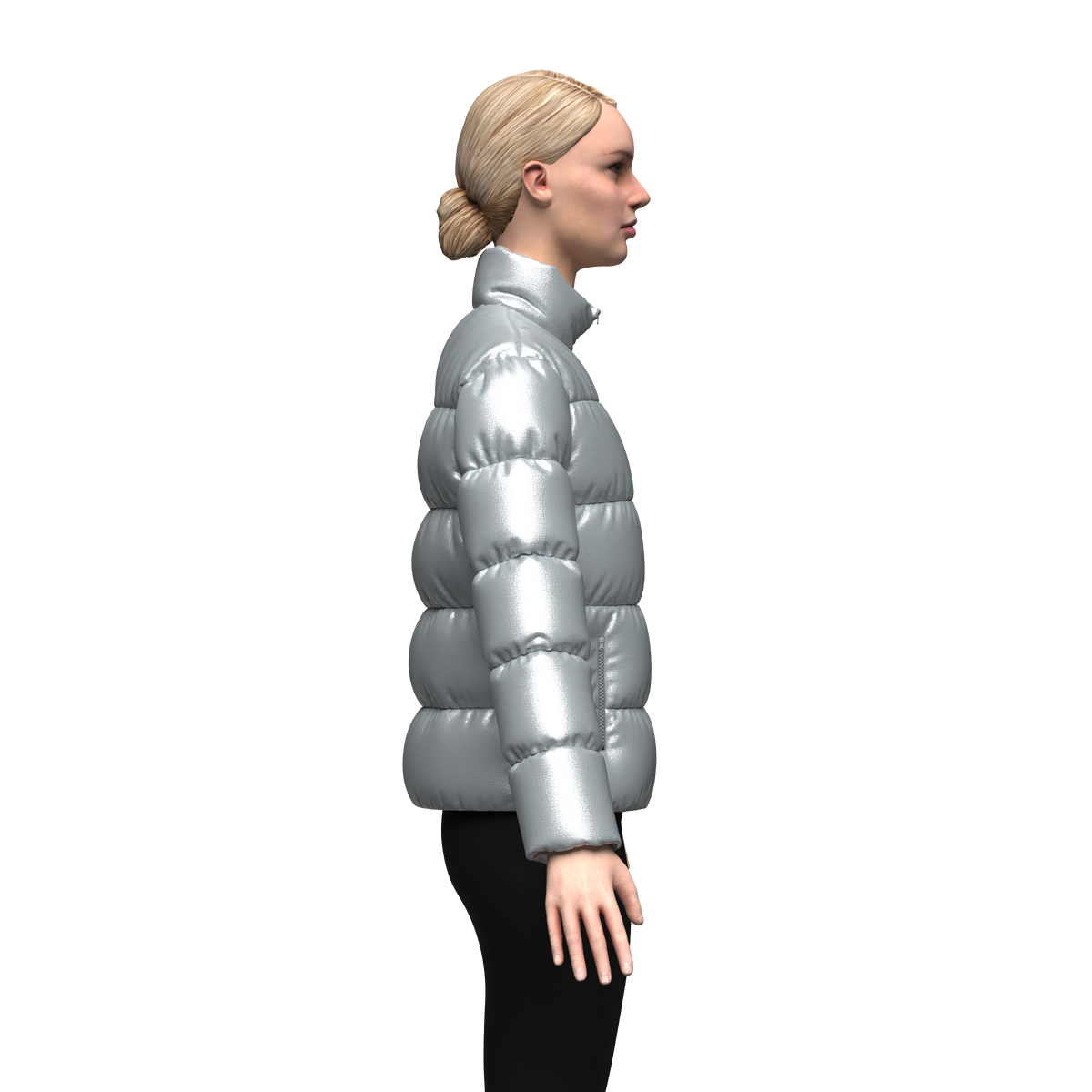 Women's Puffer Jacket 3d Model Marvelous Designer-Clo3d-fbx-obj-Zprj