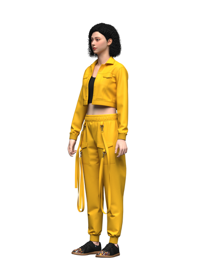 Women's Street wear Outfit 3d Model Marvelous Designer-Clo3d-fbx-obj-Zprj