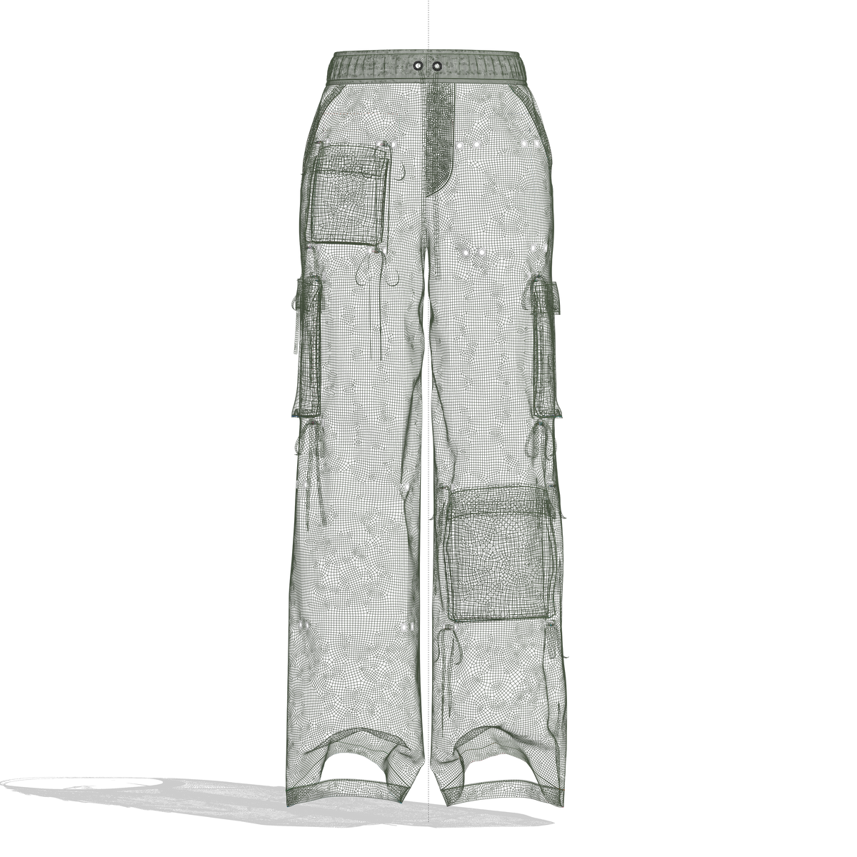 Women's Cargo Pant with Drawstring 3d Model Marvelous Designer-Clo3d-fbx-obj-Zprj