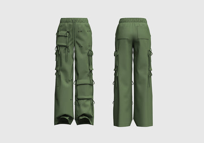Women's Cargo Pant with Drawstring 3d Model Marvelous Designer-Clo3d-fbx-obj-Zprj