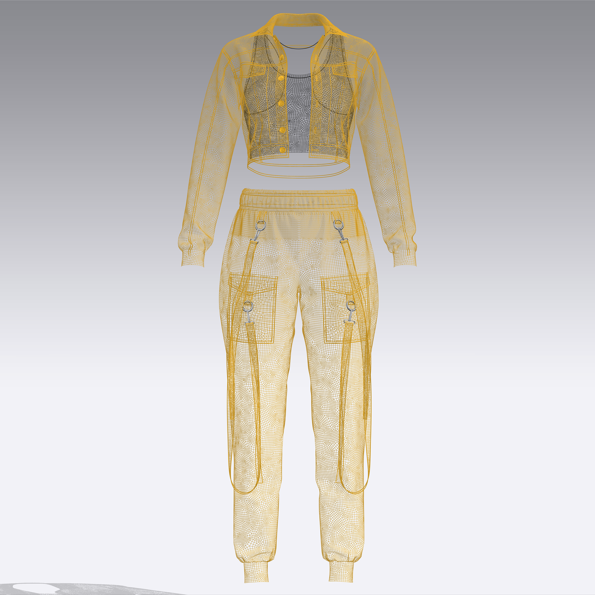 Women's Street wear Outfit 3d Model Marvelous Designer-Clo3d-fbx-obj-Zprj