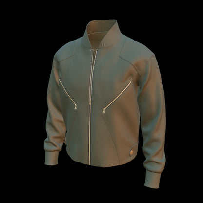 Men's Bomber Jacket 3d Model Marvelous Designer-Clo3d-fbx-obj-Zprj