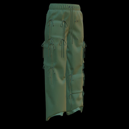Women's Cargo Pant with Drawstring 3d Model Marvelous Designer-Clo3d-fbx-obj-Zprj