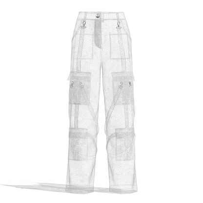 Women's Cargo Pant 3d Model Marvelous Designer-Clo3d-fbx-obj-Zprj